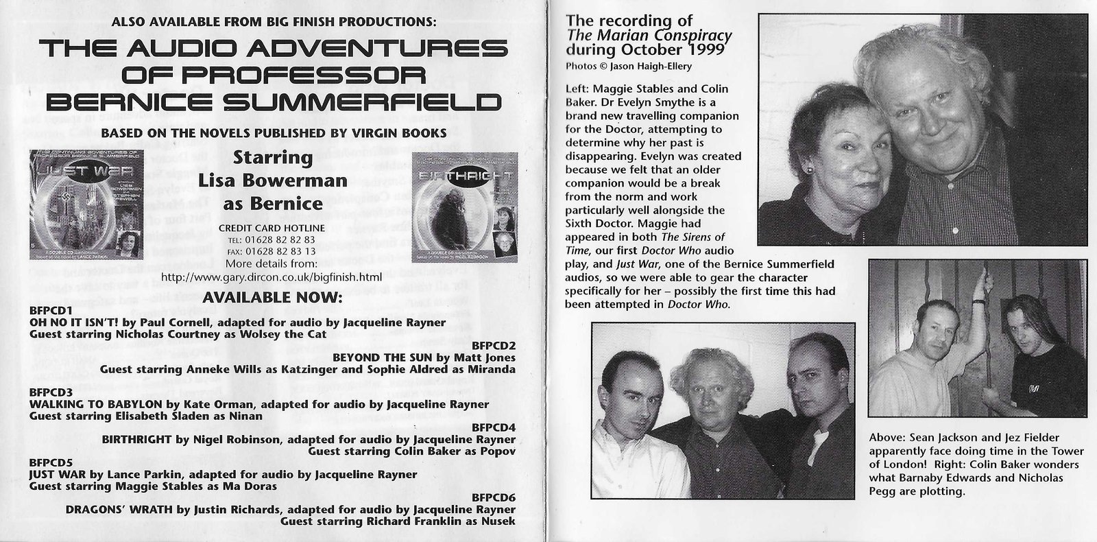 Middle of cover of BFPDWCD 7CA